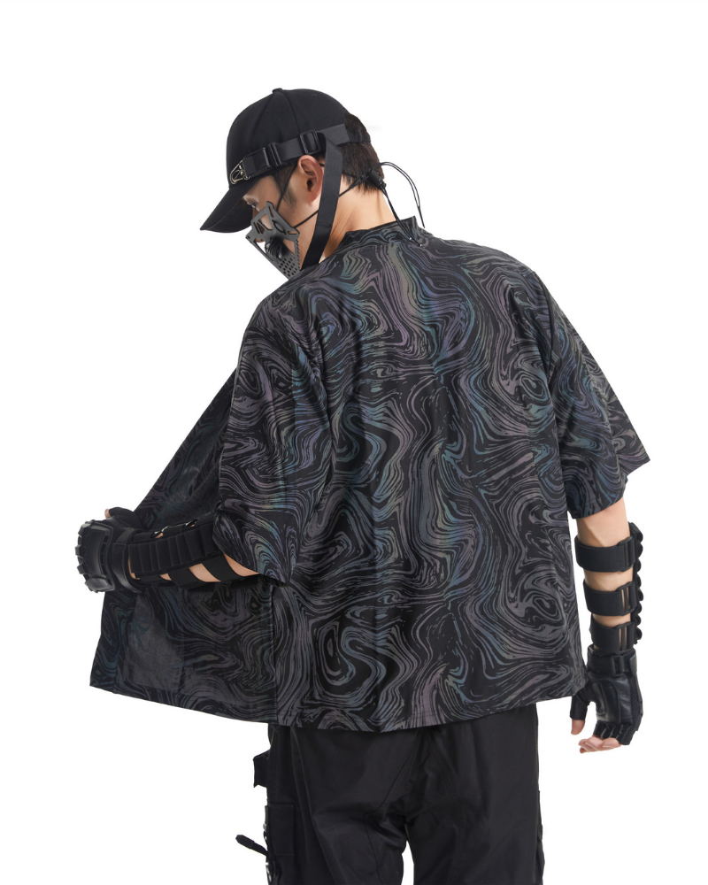 Techwear Colorful Reflective Cardigan Kimono Jacket Zeroph