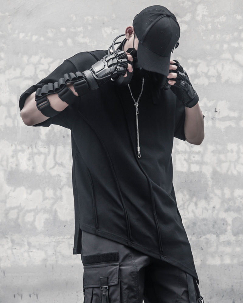 Techwear Functional Geometric Irregular T-Shirt Zeroph