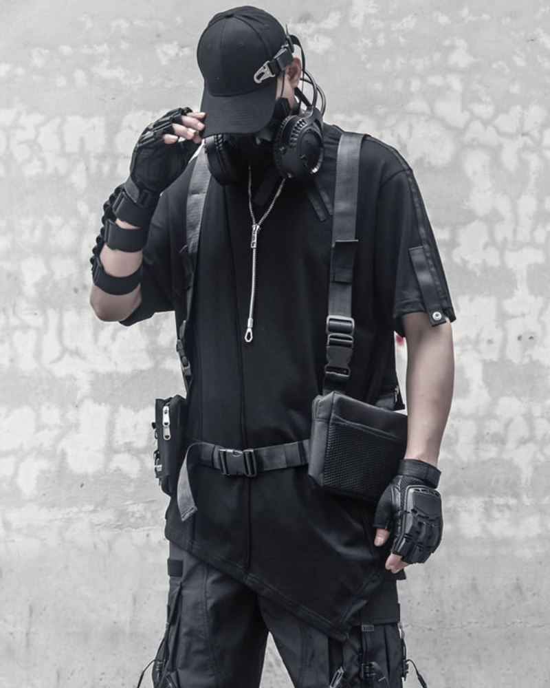 Techwear Functional Geometric Irregular T-Shirt Zeroph