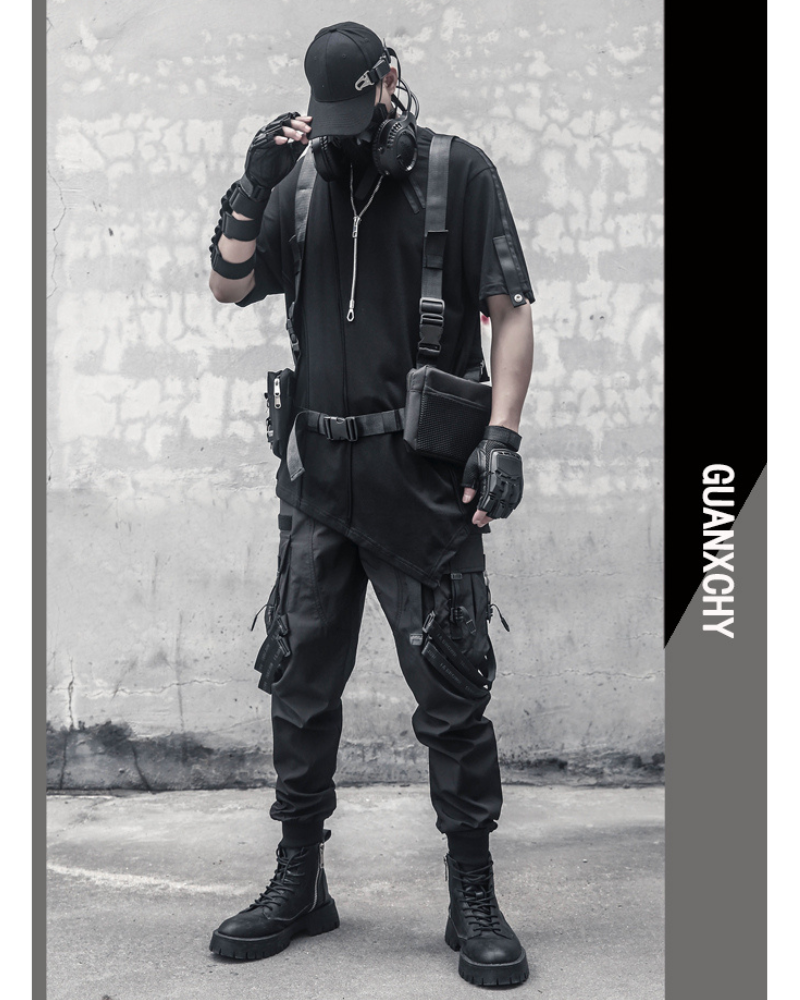 Techwear Functional Geometric Irregular T-Shirt Zeroph