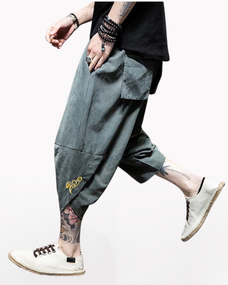 Techwear Japanese Crop Hakama Pants Zeroph