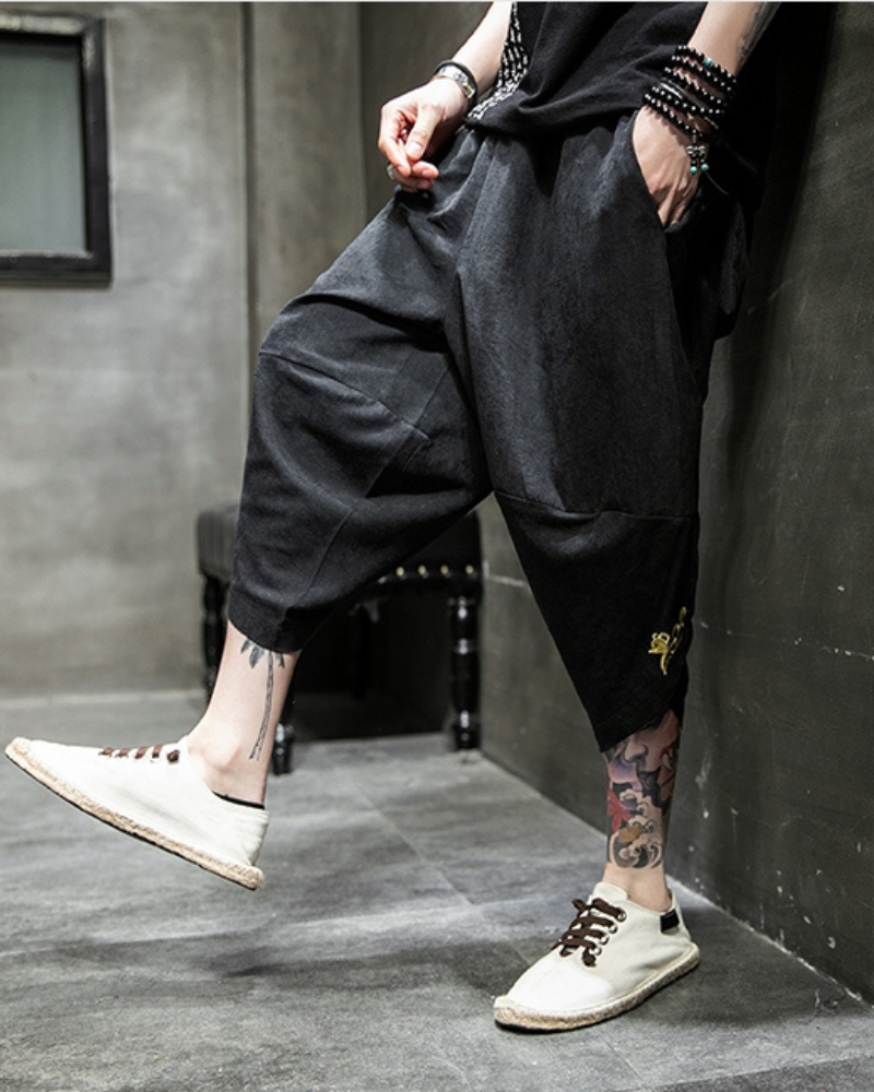 Techwear Japanese Crop Hakama Pants Zeroph