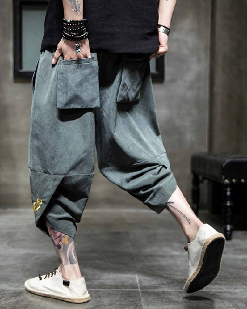 Techwear Japanese Crop Hakama Pants Zeroph
