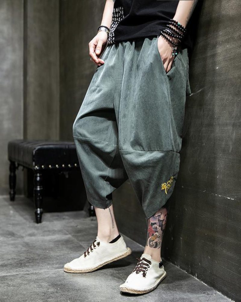 Techwear Japanese Crop Hakama Pants Zeroph