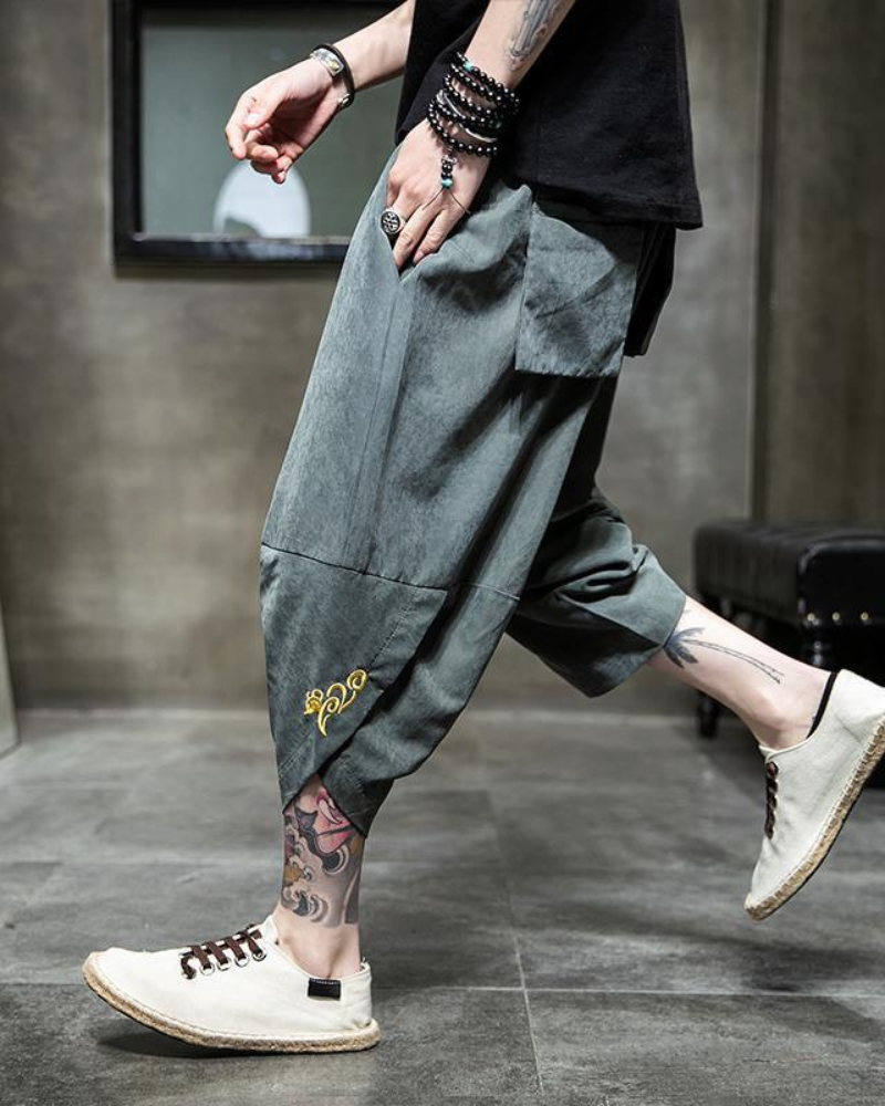 Techwear Japanese Crop Hakama Pants Zeroph