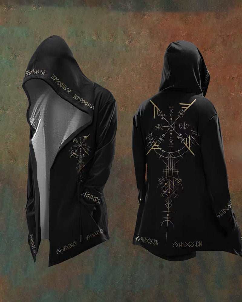 Viking Art Cosplay Vintage Totem Hooded Jacket Zeroph