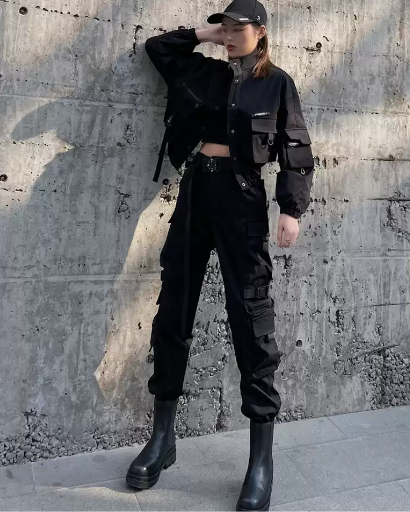 Techwear Women Multi-Pockets Cargo Pants Zeroph