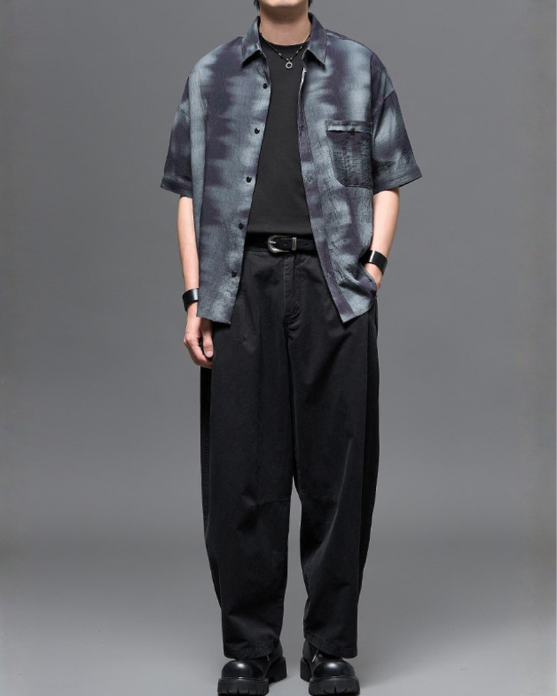 Washed Cotton Japanese Loose Men's Straight Pants Zeroph