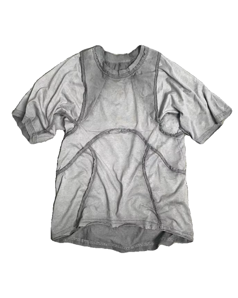 Wasteland Distressed 3D Patchwork Raglan T-Shirt