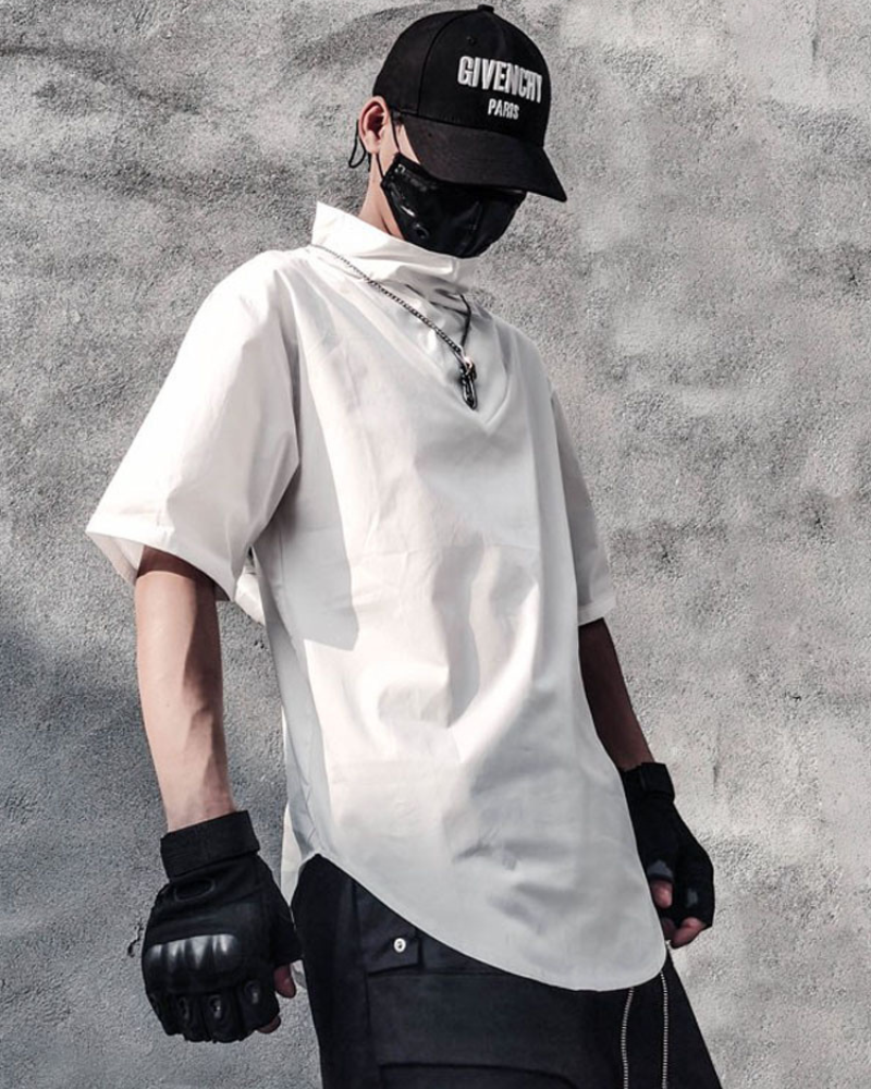 With Chain Function Japanese Techwear T-Shirt Zeroph