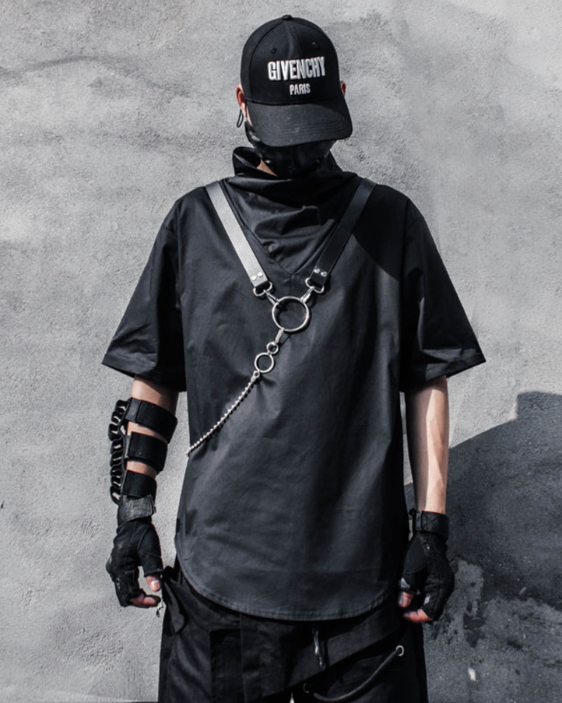 Techwear T-shirts,tactical shirt,mens black tees,cargo t-shirt men's,japanese techwear,Cargo Shirt for Men,Men's Tees,tech t-shirt,black t-shirt,techwear style,japanese style clothing