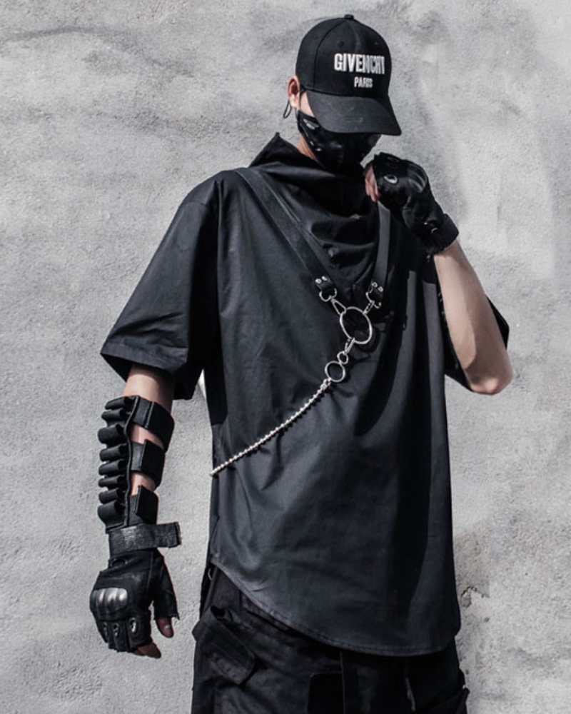 Techwear T-shirts,tactical shirt,mens black tees,cargo t-shirt men's,japanese techwear,Cargo Shirt for Men,Men's Tees,tech t-shirt,black t-shirt,techwear style,japanese style clothing