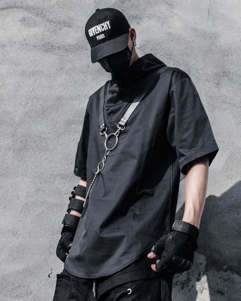 Techwear T-shirts,tactical shirt,mens black tees,cargo t-shirt men's,japanese techwear,Cargo Shirt for Men,Men's Tees,tech t-shirt,black t-shirt,techwear style,japanese style clothing