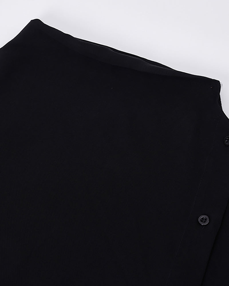 Japanese Relaxed Standing Collar Techwear Shirt Zeroph