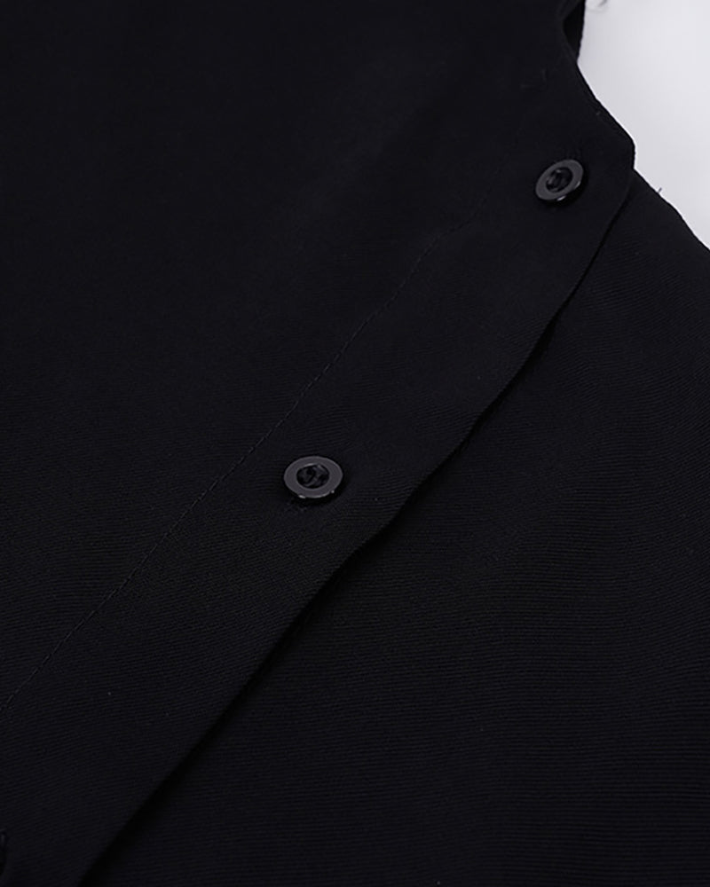 Japanese Relaxed Standing Collar Techwear Shirt Zeroph