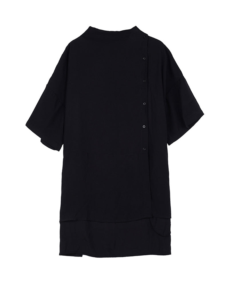 Japanese Relaxed Standing Collar Techwear Shirt Zeroph