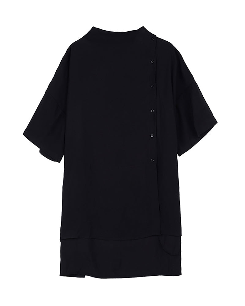 Japanese Relaxed Standing Collar Techwear Shirt Zeroph