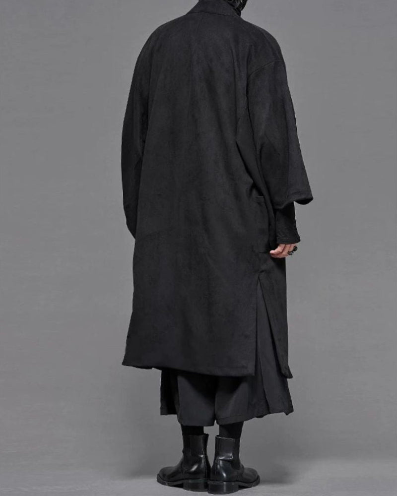 Modern Japanese Suede Long Kimino Jacket Zeroph