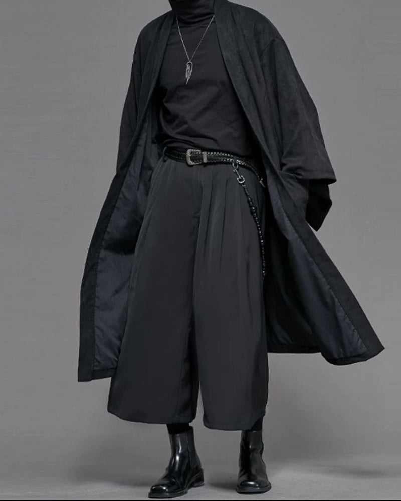 Modern Japanese Suede Long Kimino Jacket Zeroph