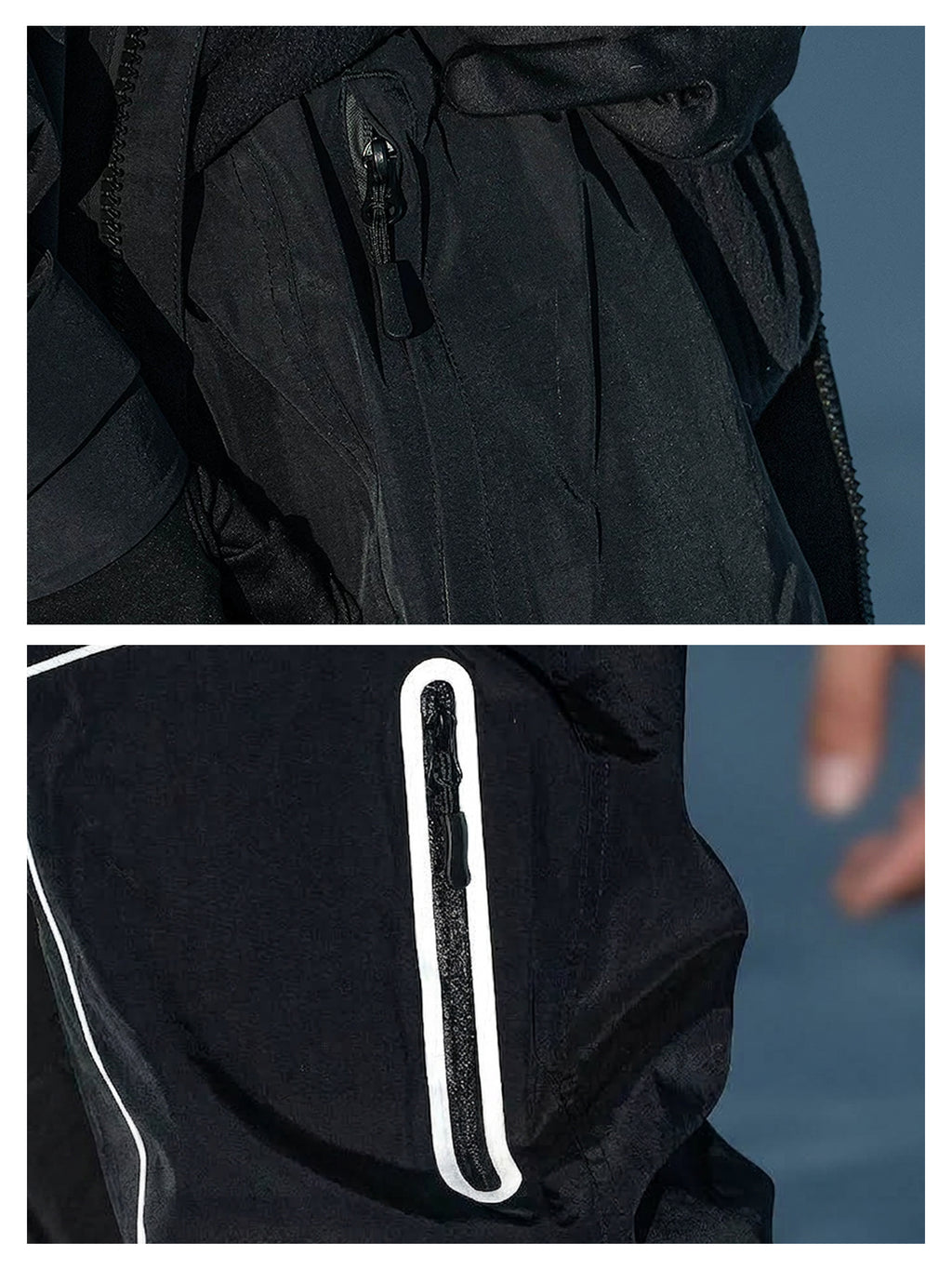 Zeroph Black Reflective Waterproof Ski Suit