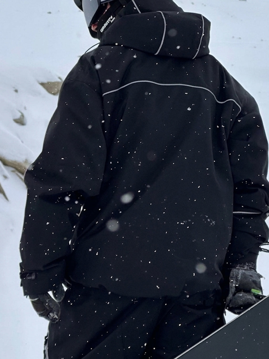Zeroph Black Reflective Waterproof Ski Suit