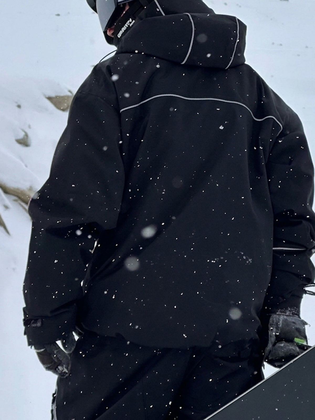Zeroph Black Reflective Waterproof Ski Suit