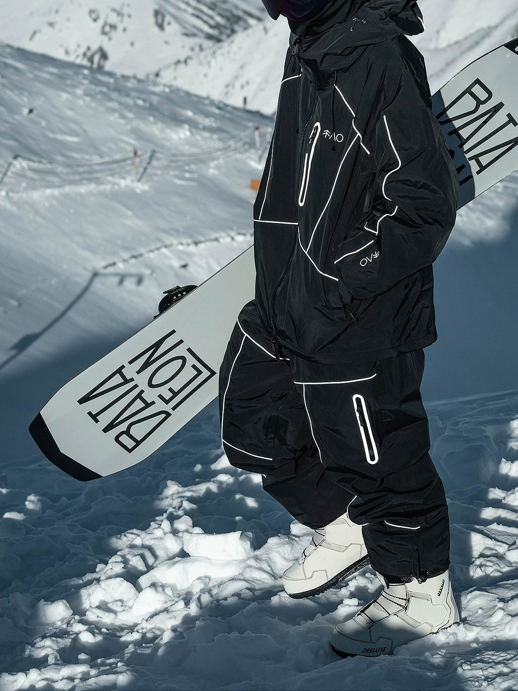 Zeroph Black Reflective Waterproof Ski Suit