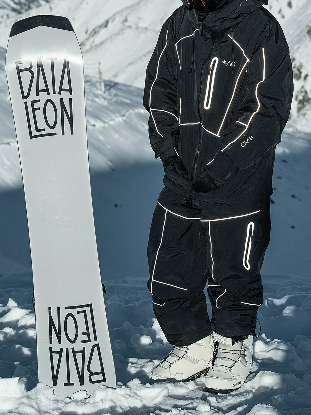 Zeroph Black Reflective Waterproof Ski Suit