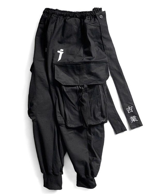 Ninja Techwear Black Cargo Pants