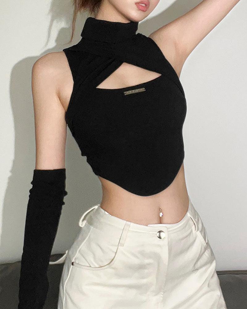 Techwear Turtleneck Cutout Top - Techwear Official