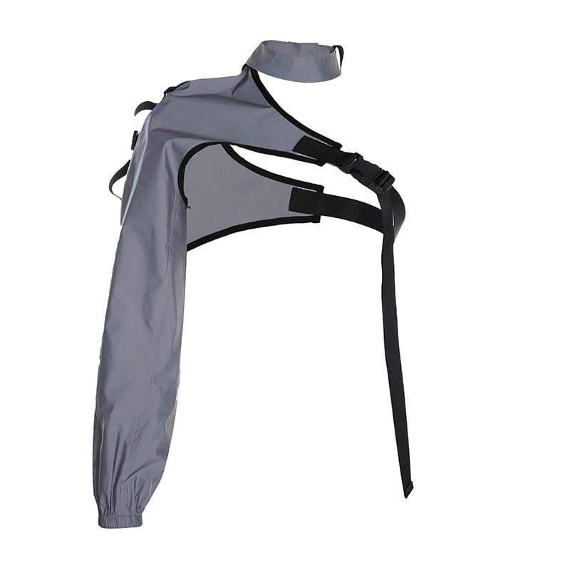 Time To Say Goodbye Reflective Shoulder Top - Techwear Official